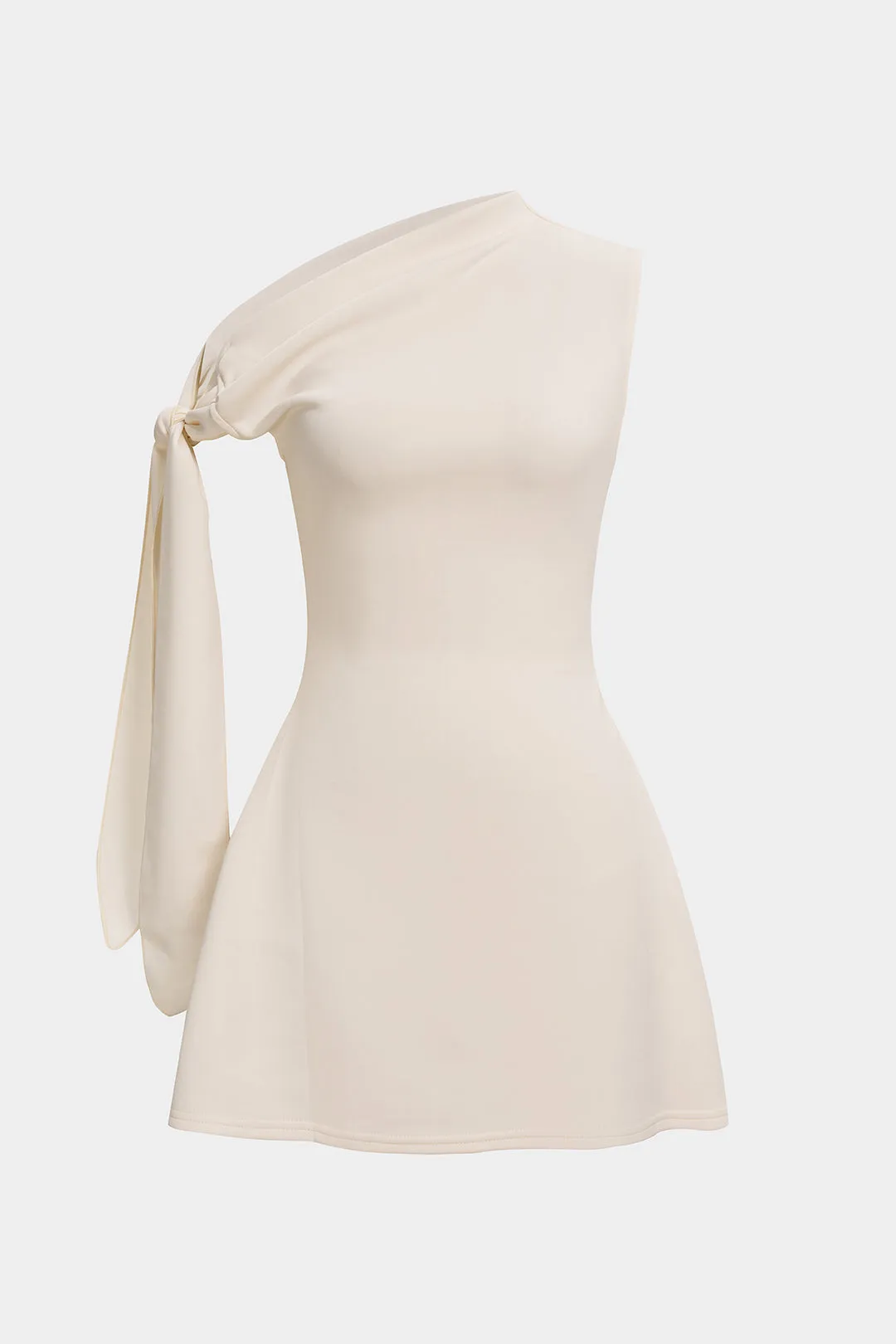 Asymmetrical Tie-Up One Shoulder Sleeveless Mini Dress sold by Micas