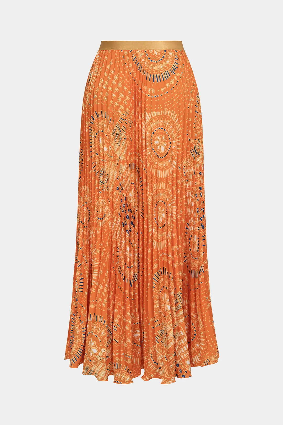 Retro Print Pleated High Waist Skirt sold by Micas product image thumbnail 2