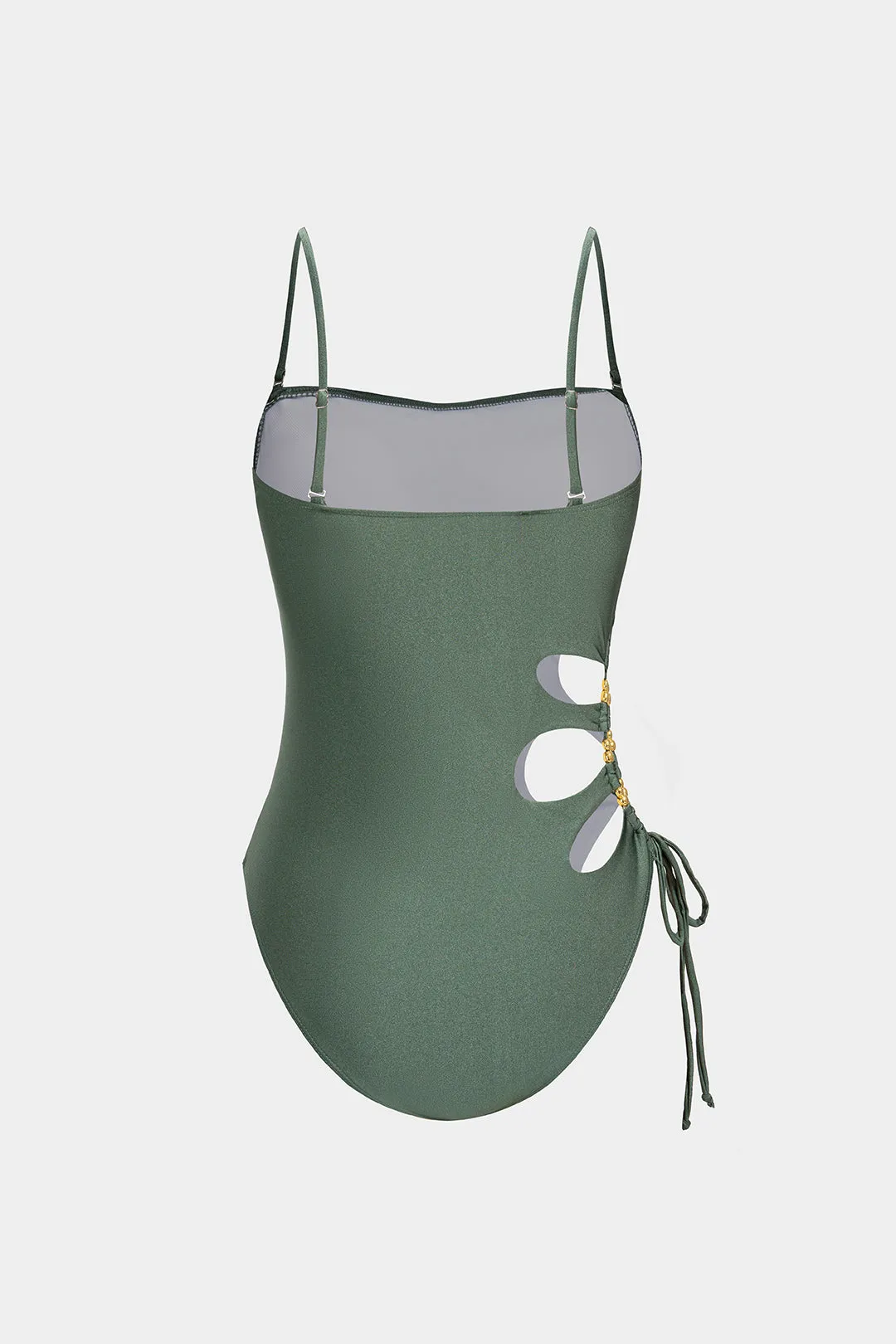 Asymmetrical Tie-Up Cut Out Sleeveless Swimsuit sold by Micas product image thumbnail 2