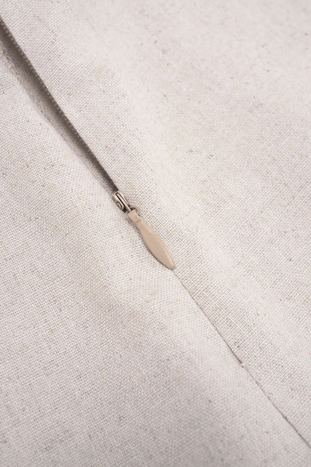 Linen Asymmetrical Twist Knot Zipper Shorts sold by Micas product image thumbnail 3