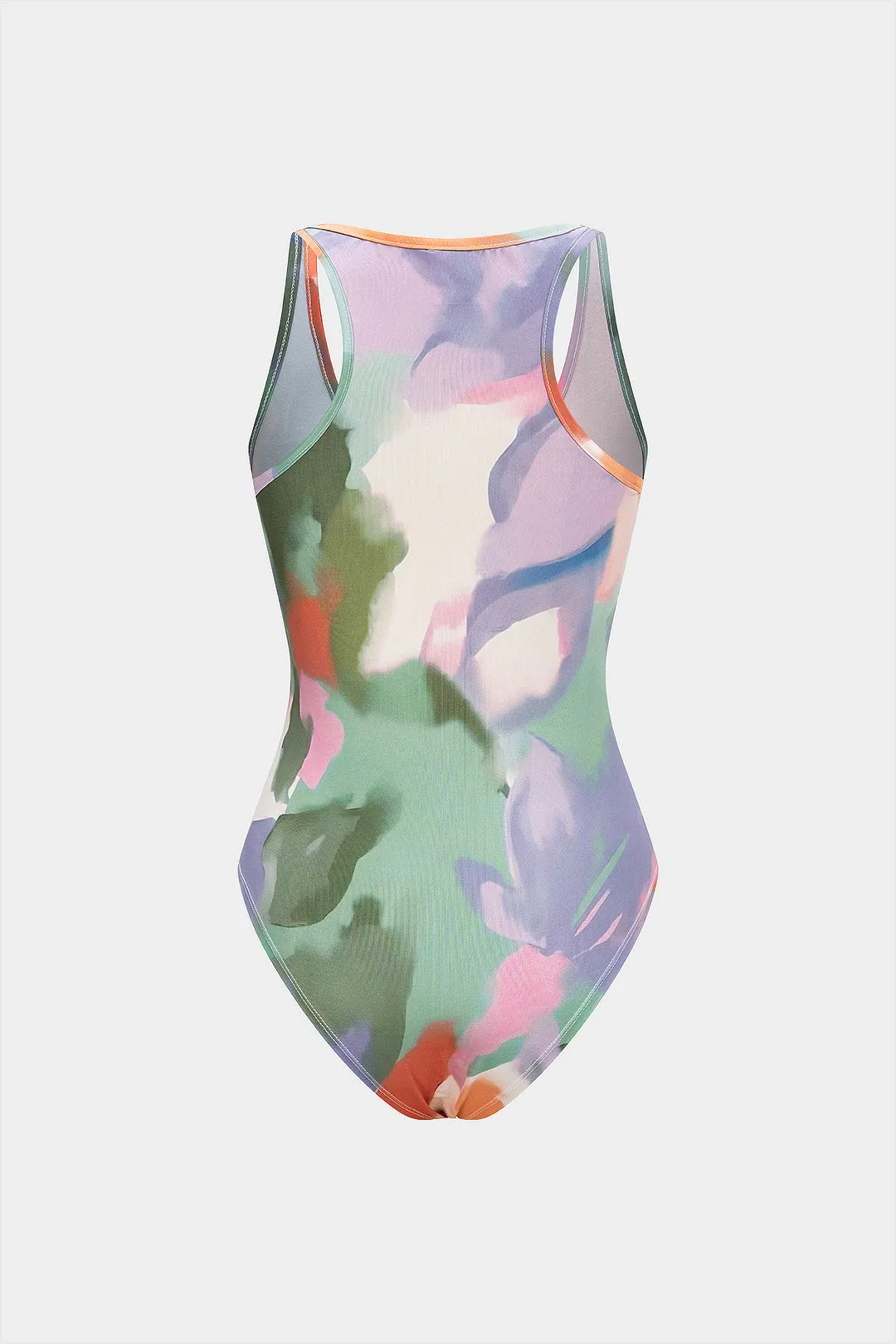 Watercolor Print Round Neck Sleeveless Bodysuit sold by Micas product image thumbnail 2
