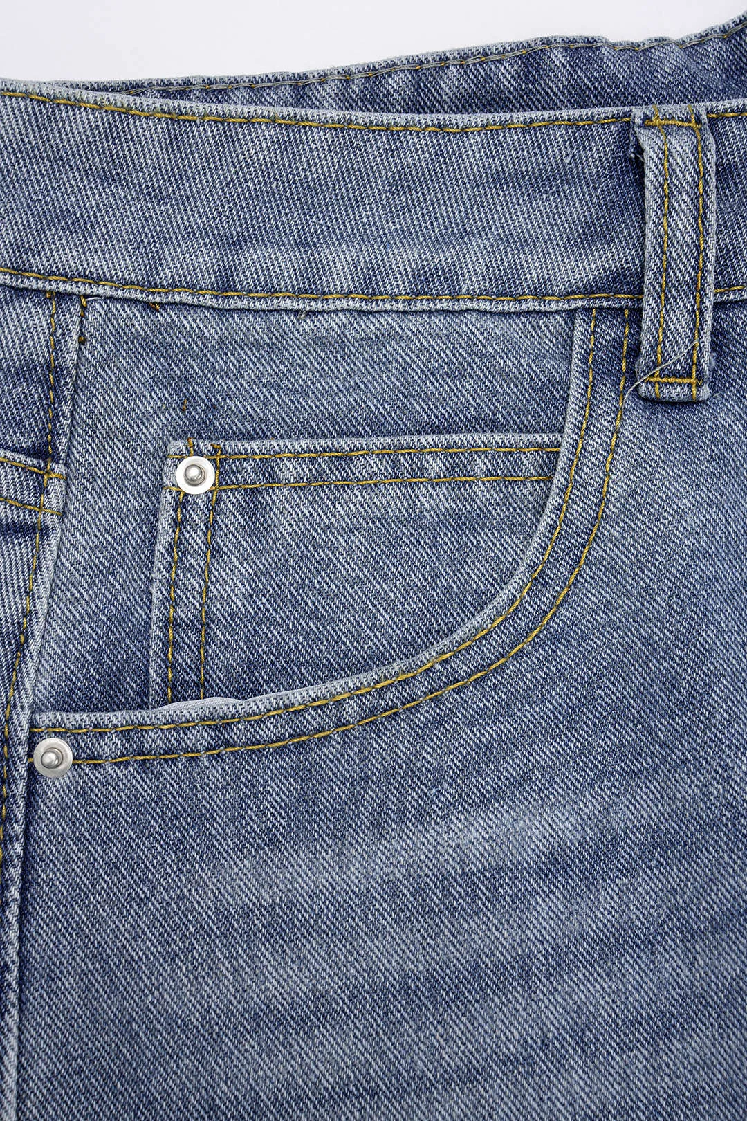 Denim Hollow Out Embroidery Floral Shorts sold by Micas product image thumbnail 4