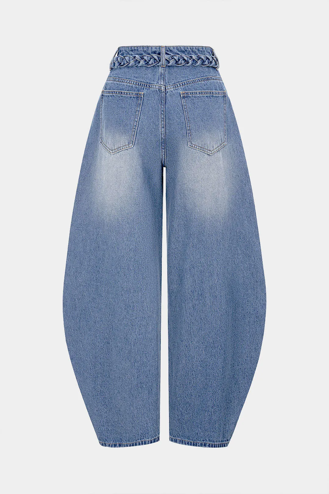 Denim Belted Pocket Wide Leg Jeans sold by Micas product image thumbnail 2