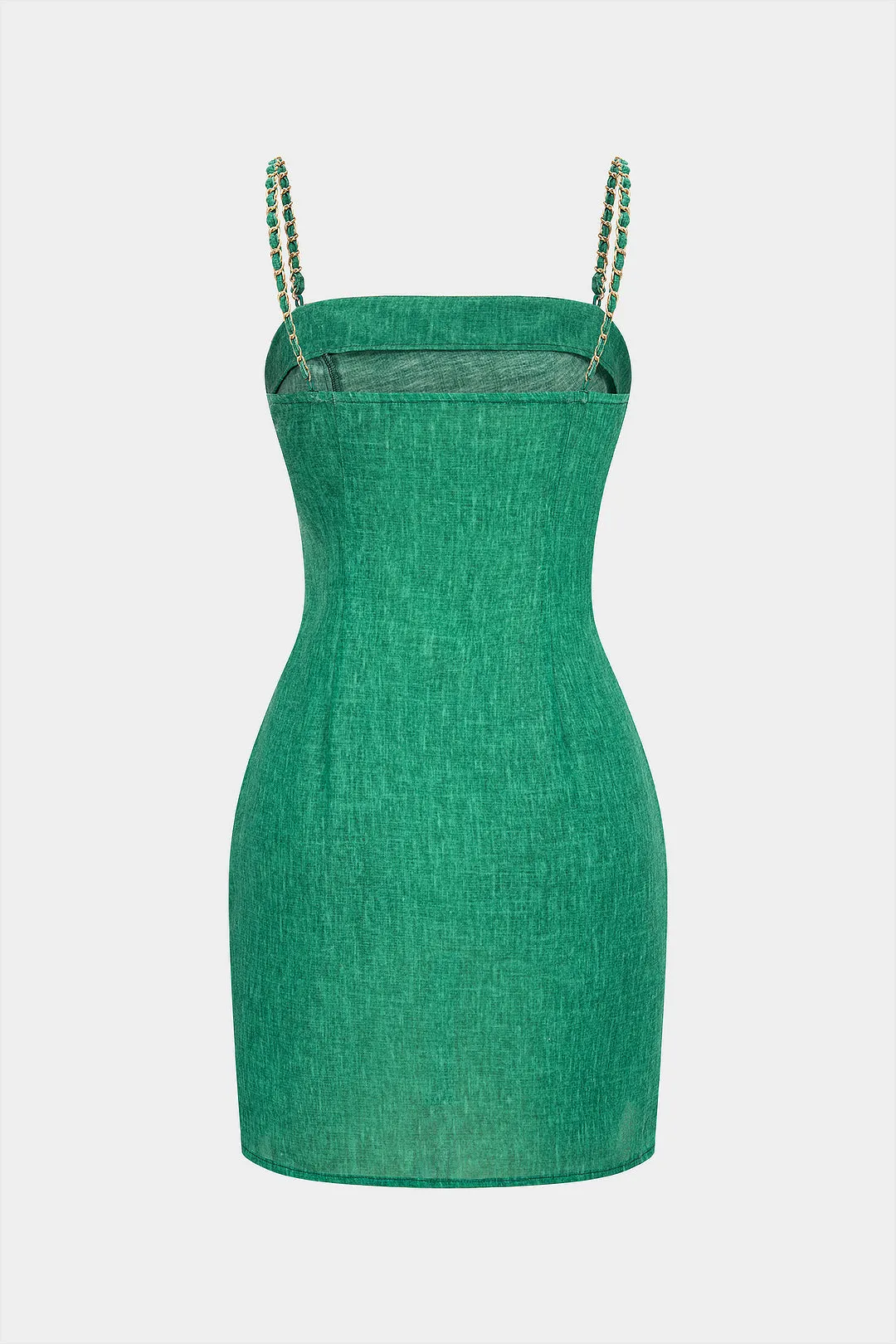 Metallic Chain Asymmetrical Sleeveless Mini Dress sold by Micas product image thumbnail 2