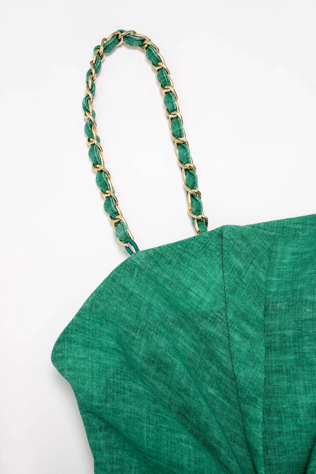 Metallic Chain Asymmetrical Sleeveless Mini Dress sold by Micas product image thumbnail 3