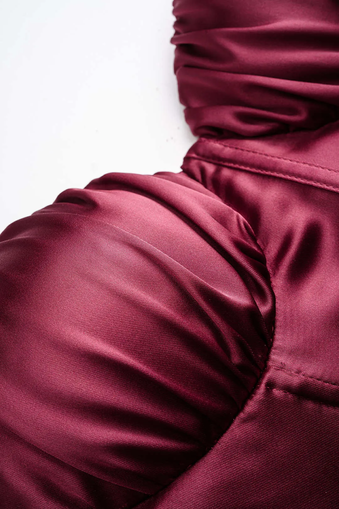 Satin Ruched Sleeveless Midi Dress sold by Micas product image thumbnail 3