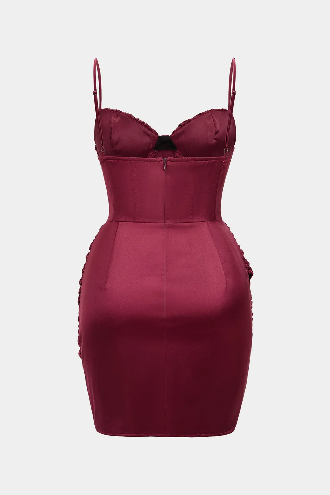 Satin Ruched Sleeveless Midi Dress sold by Micas product image thumbnail 2