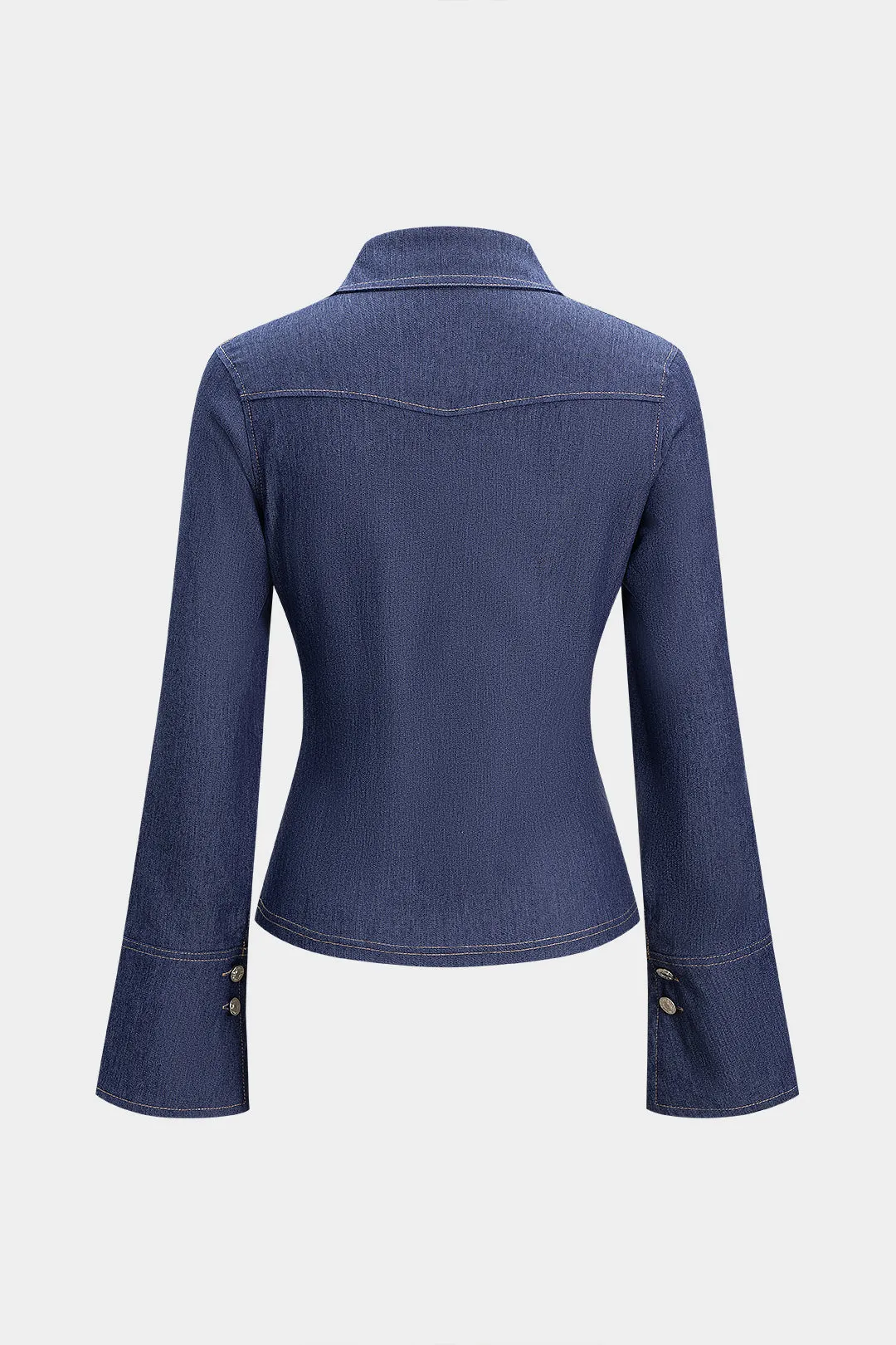 Denim Button Long-Sleeve Shirt sold by Micas product image thumbnail 2