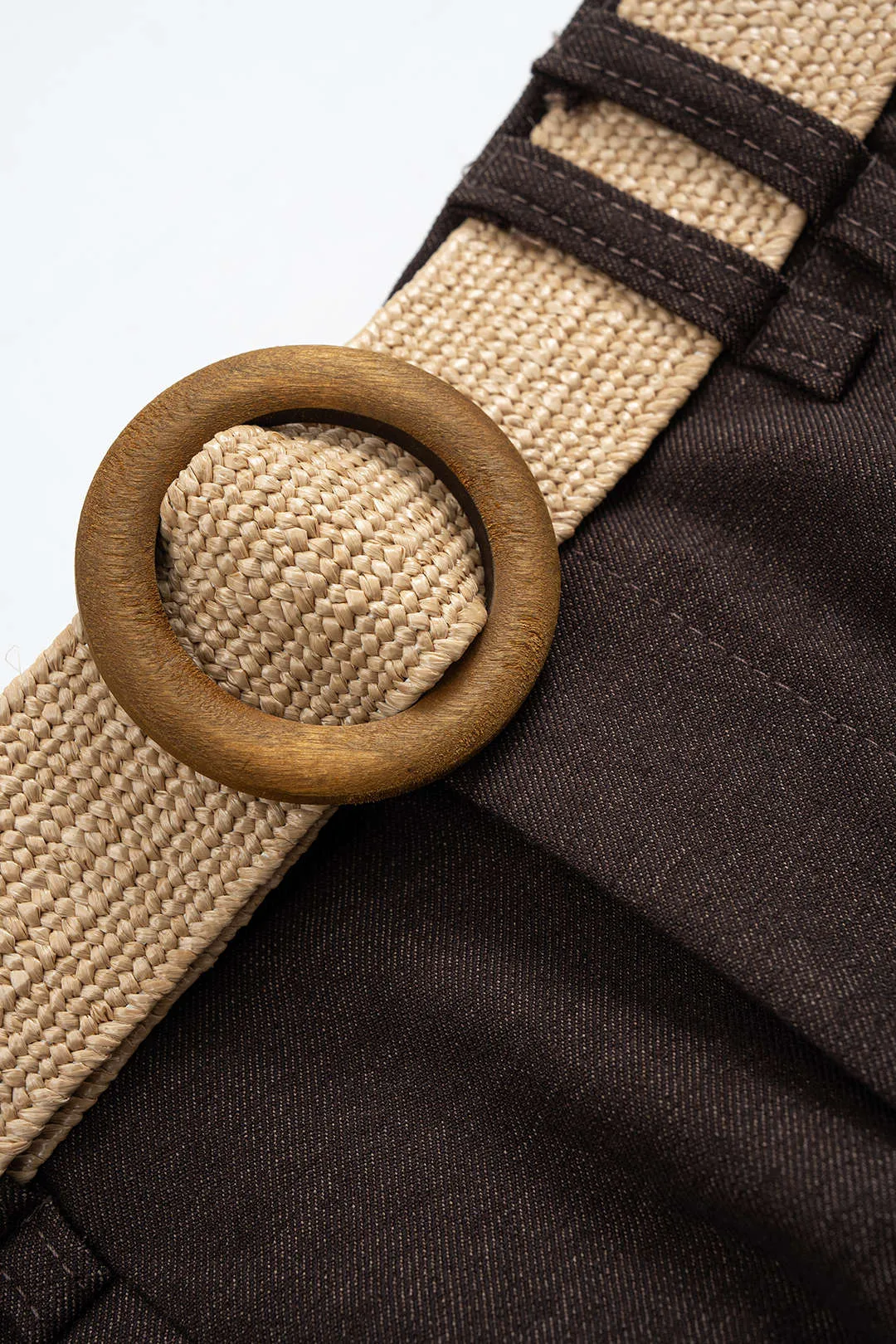 Belted Linen Ruched Trousers sold by Micas product image thumbnail 3