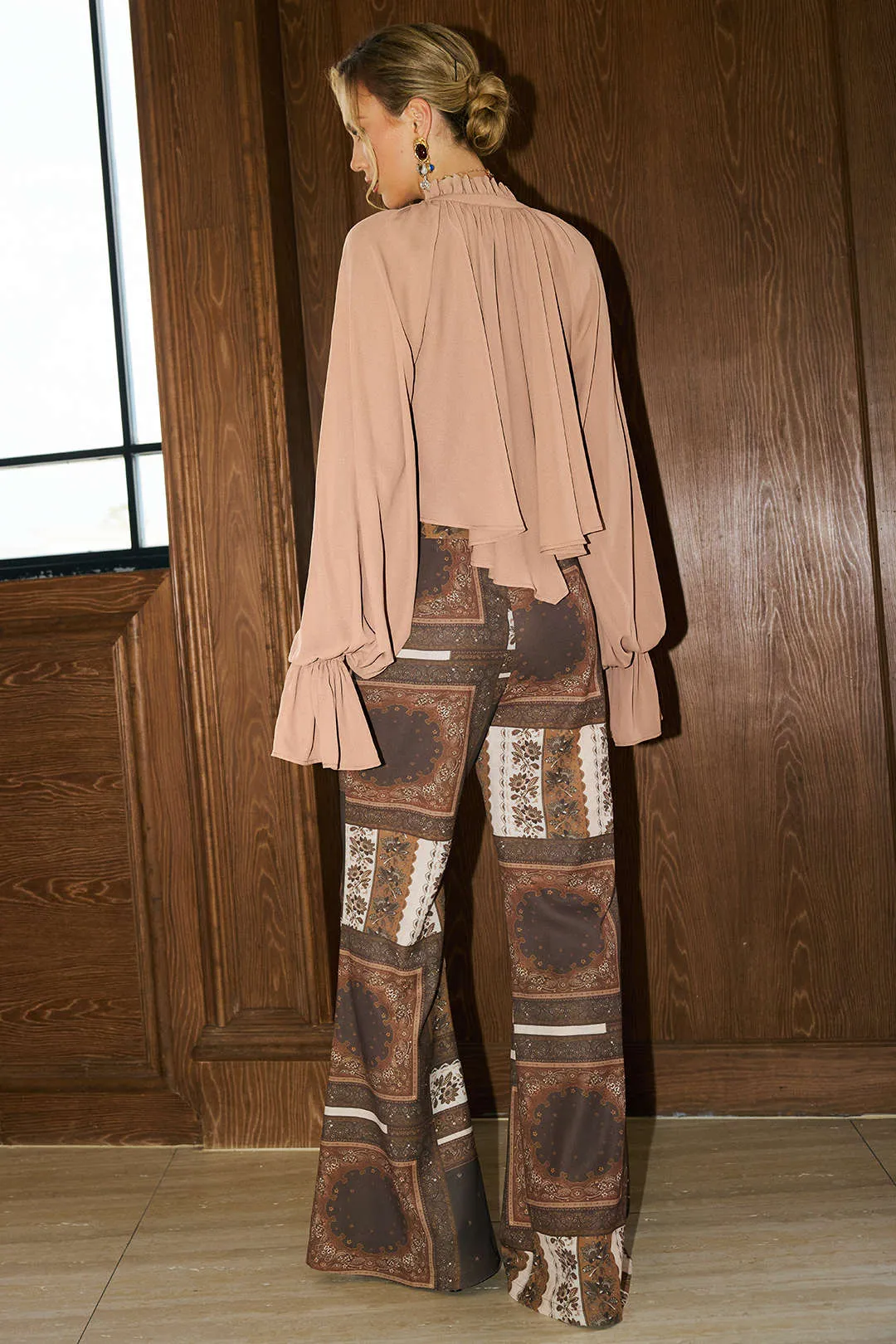 Bohemian Paisley Print Trousers sold by Micas product image thumbnail 5