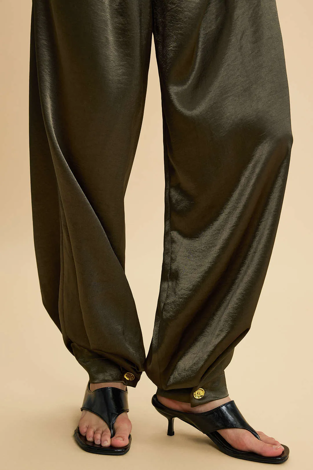 Satin High Waist Pleated Pants sold by Micas product image thumbnail 3
