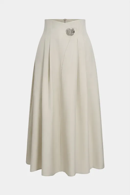 Metallic Detail Ruched Skirt sold by Micas