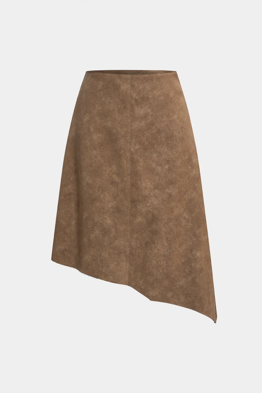 Faux Leather Asymmetrical Skirt sold by Micas