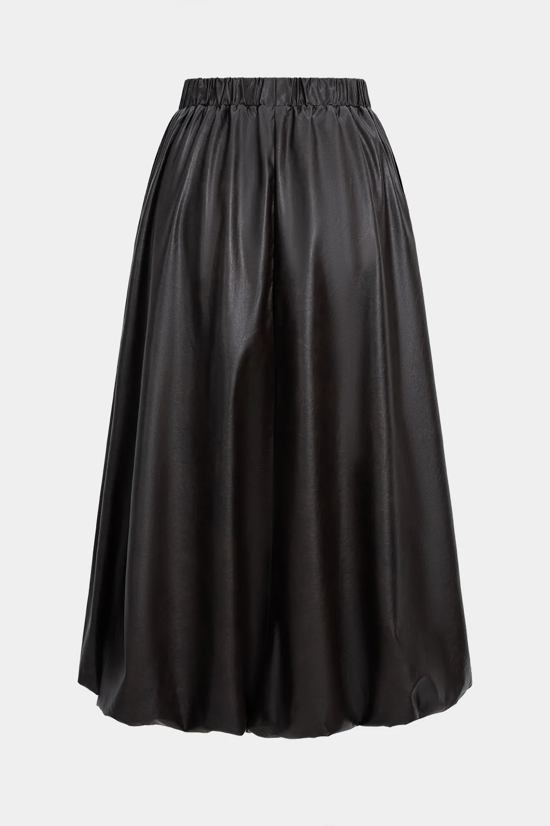 Faux Leather Ruched High Waist Skirt sold by Micas product image thumbnail 2