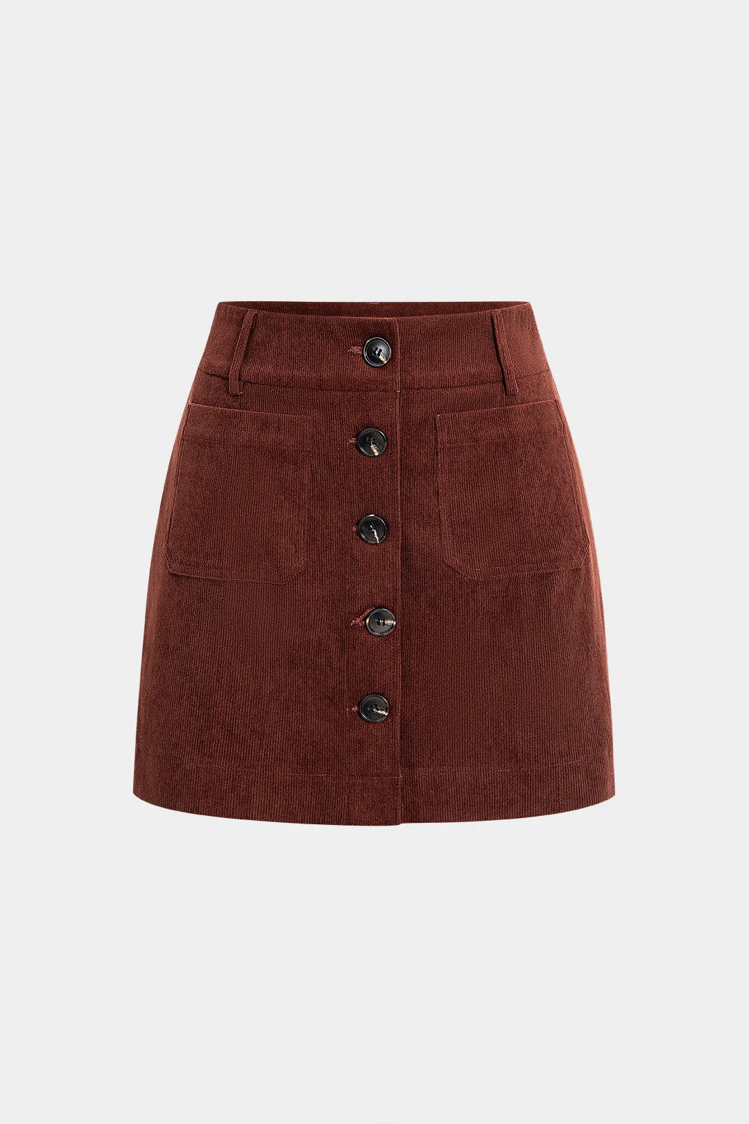 Corduroy Button Skirt sold by Micas