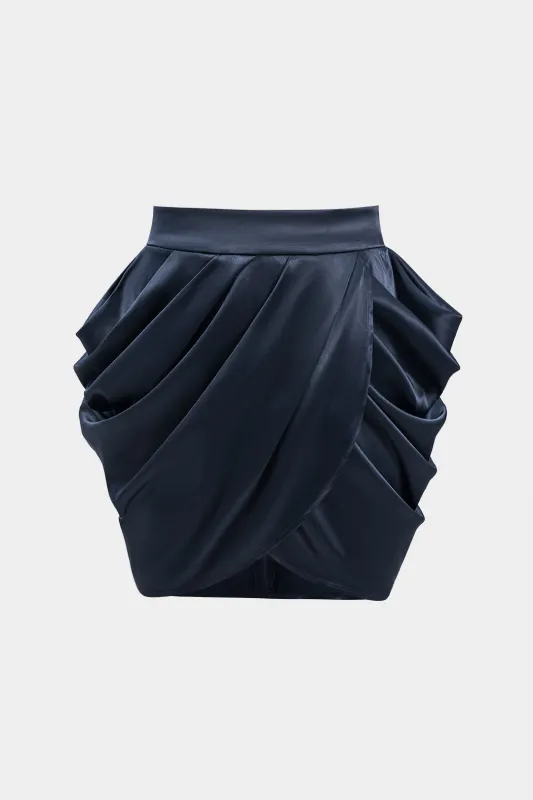 Satin plisseret mini nederdel sold by Micas