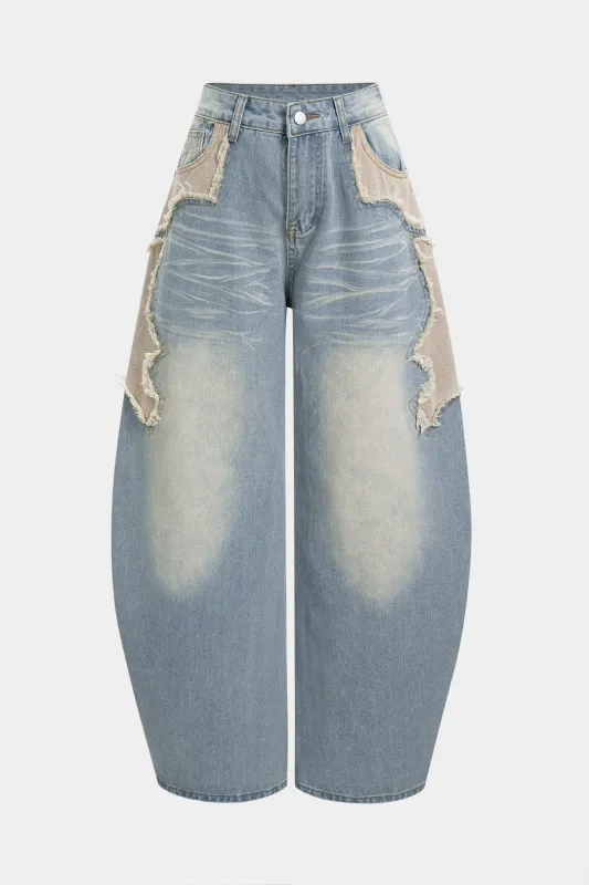 Button Pocket Wide Leg Jeans sold by Micas