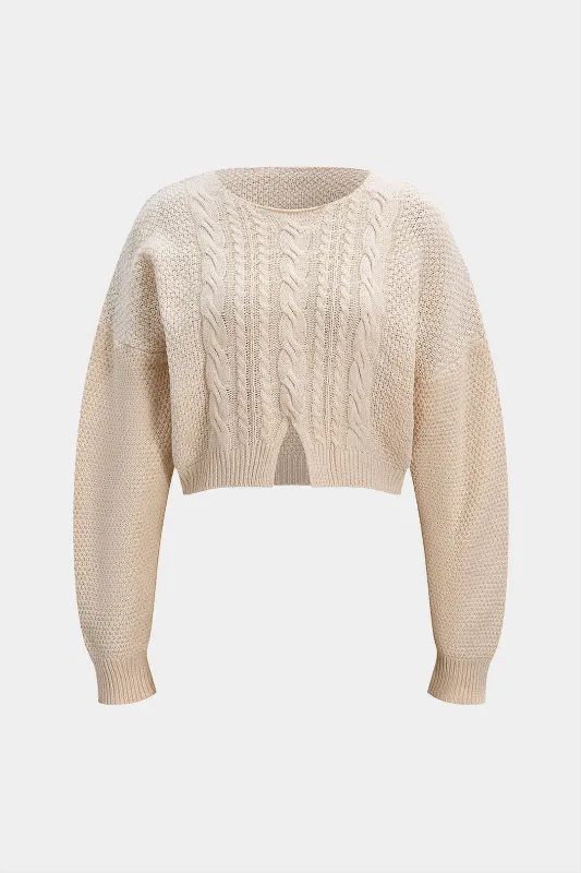 Cable Knit Long-Sleeve Top sold by Micas