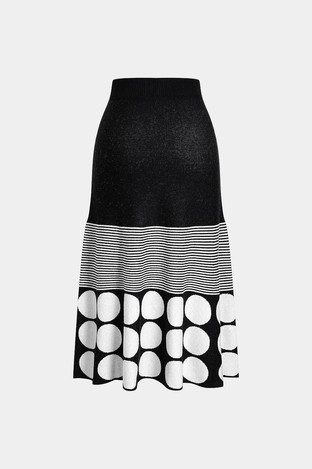 Knit Contrast A-Line Skirt sold by Micas product image thumbnail 2