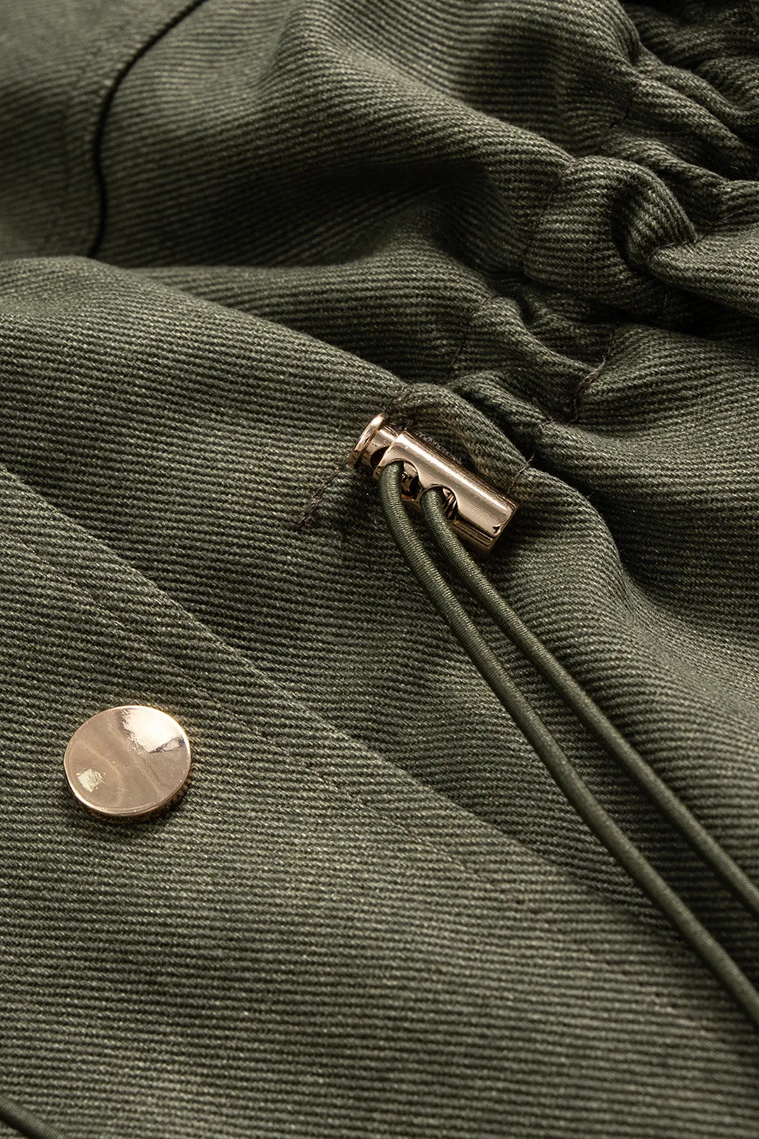 Faux Leather Patchwork Drawstrings Jacket sold by Micas product image thumbnail 3