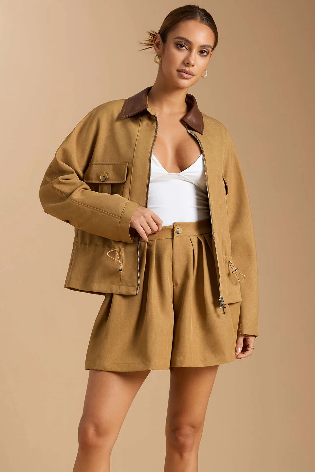 Pleated Wide Leg Shorts sold by Micas product image thumbnail 2