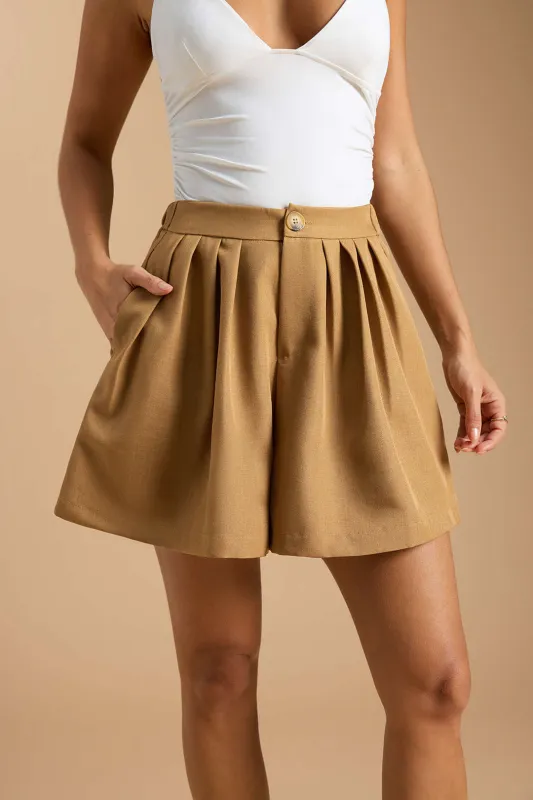 Pleated Wide Leg Shorts sold by Micas