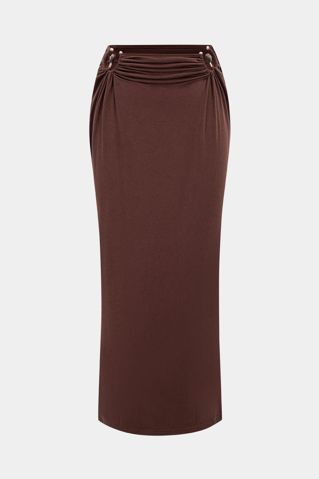 Metallic Decor Ruched Skirt sold by Micas