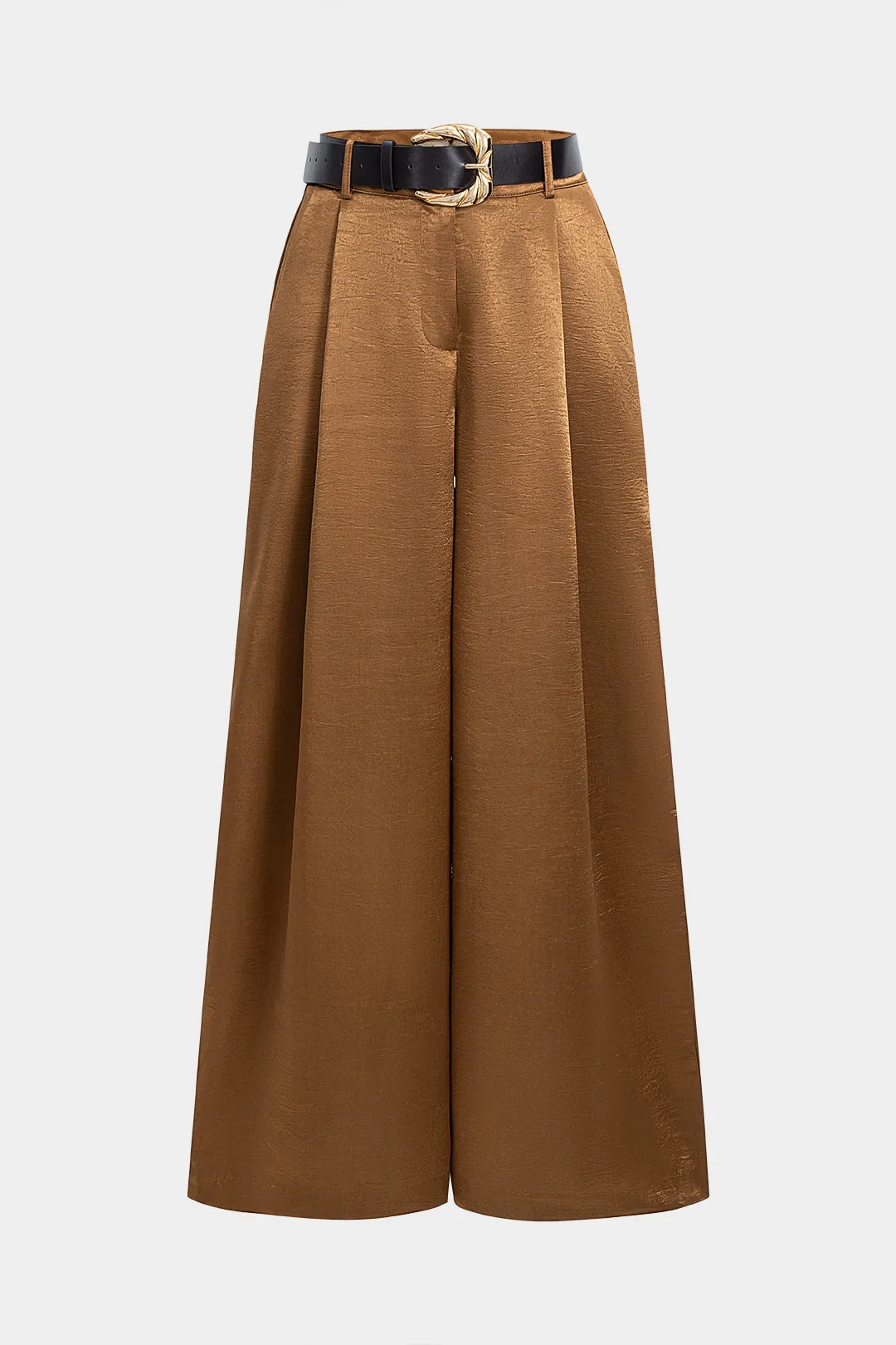 Satin Belted High Waist Trousers sold by Micas