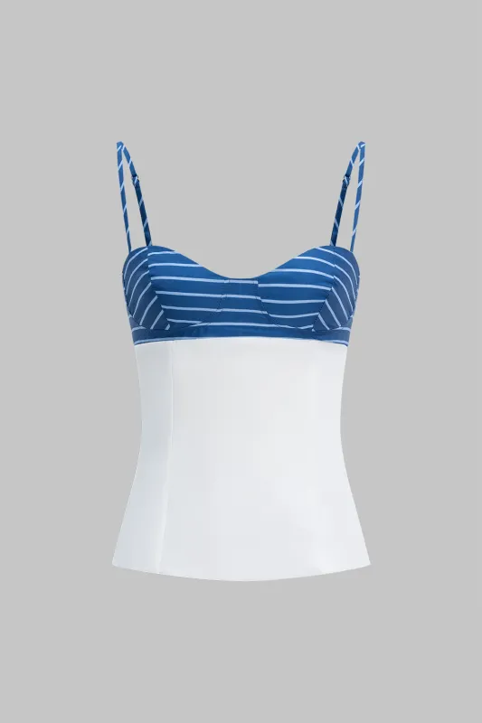 Contrast Stripes Print Cami Top sold by Micas