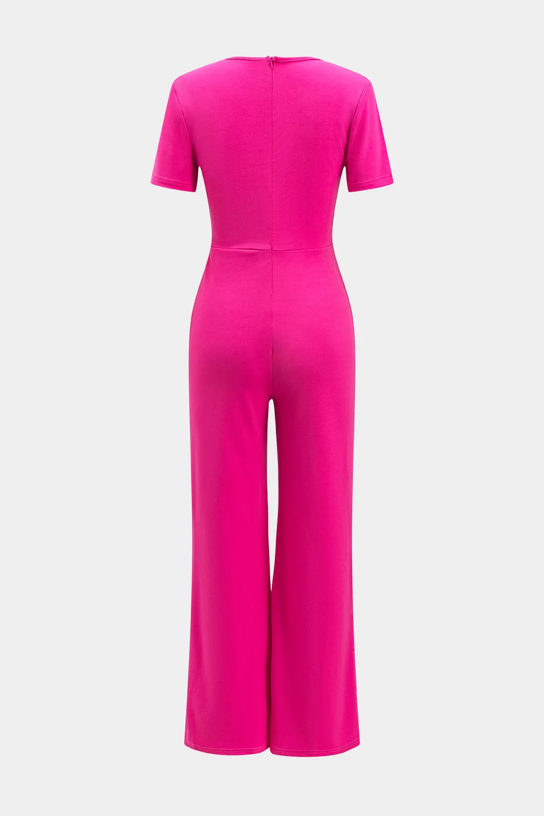 Button Short Sleeve Wide Leg Pants Jumpsuit sold by Micas product image thumbnail 2