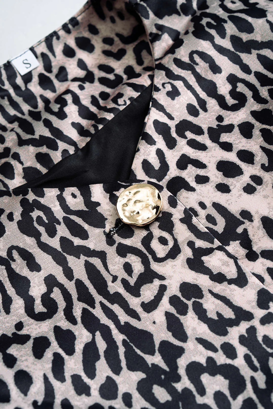 Leopard Print Button Puff Sleeve Shirt sold by Micas product image thumbnail 3