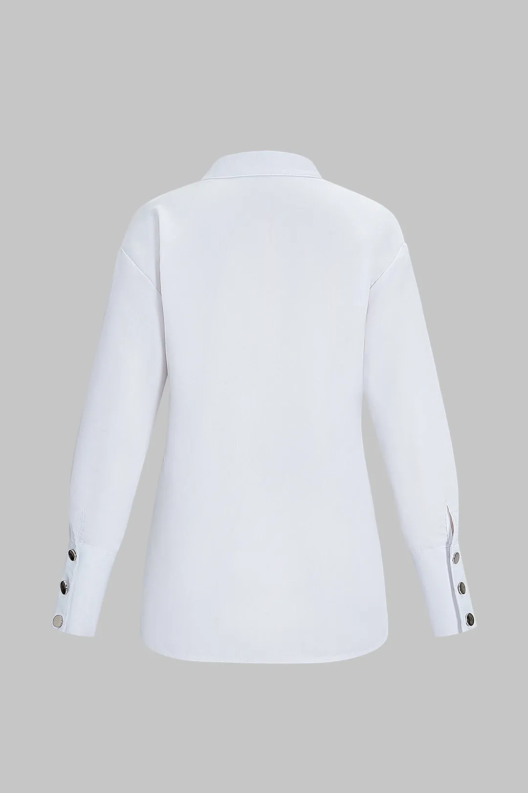 Solid Button Long Sleeve Shirt sold by Micas product image thumbnail 2