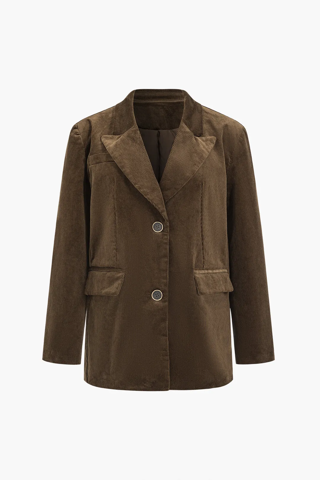 Corduroy Button Pocket Blazer sold by Micas