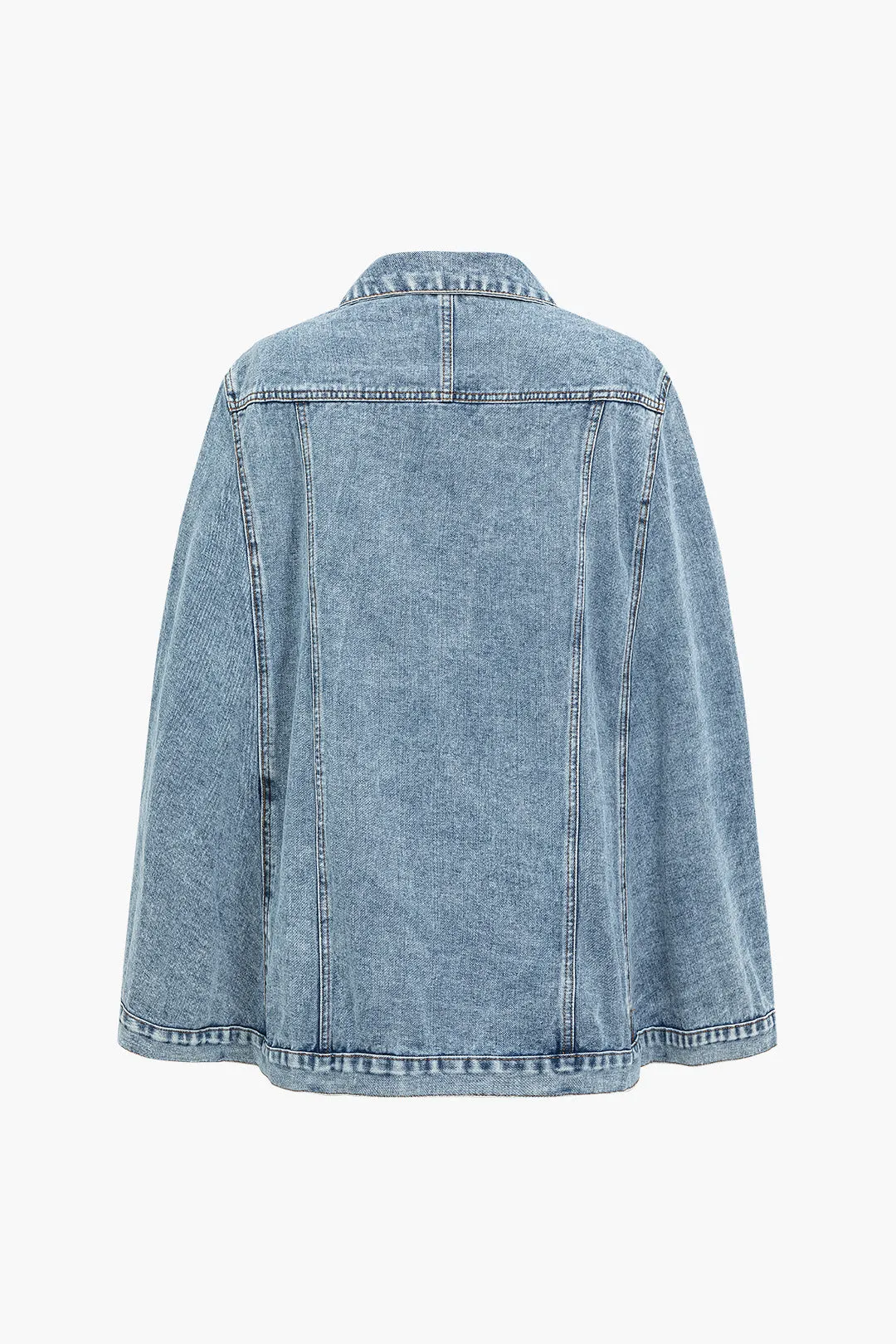 Denim Cut Out Pocket Irregular Outerwear sold by Micas product image thumbnail 2
