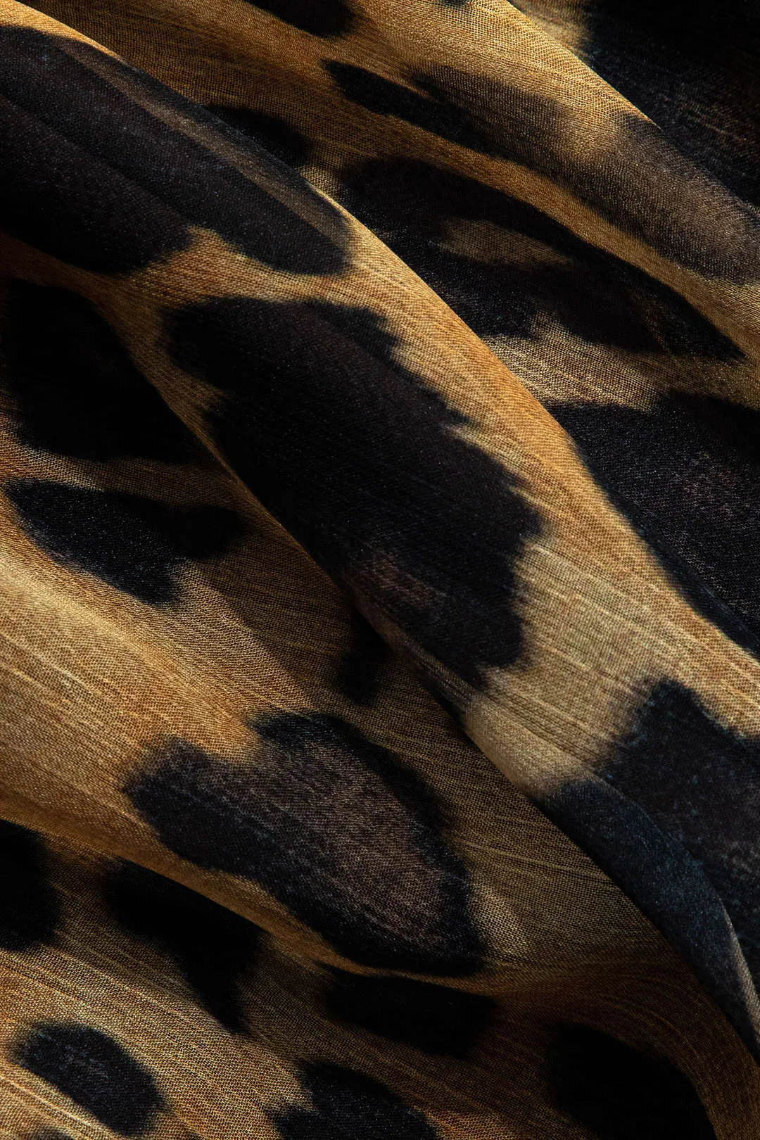 Chiffon Leopard Print Ruffle Sleeveless Midi Dress sold by Micas product image thumbnail 4