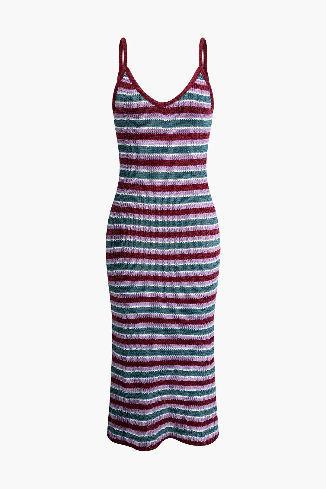 Knit V-Neck Contrast Sleeveless Dress sold by Micas