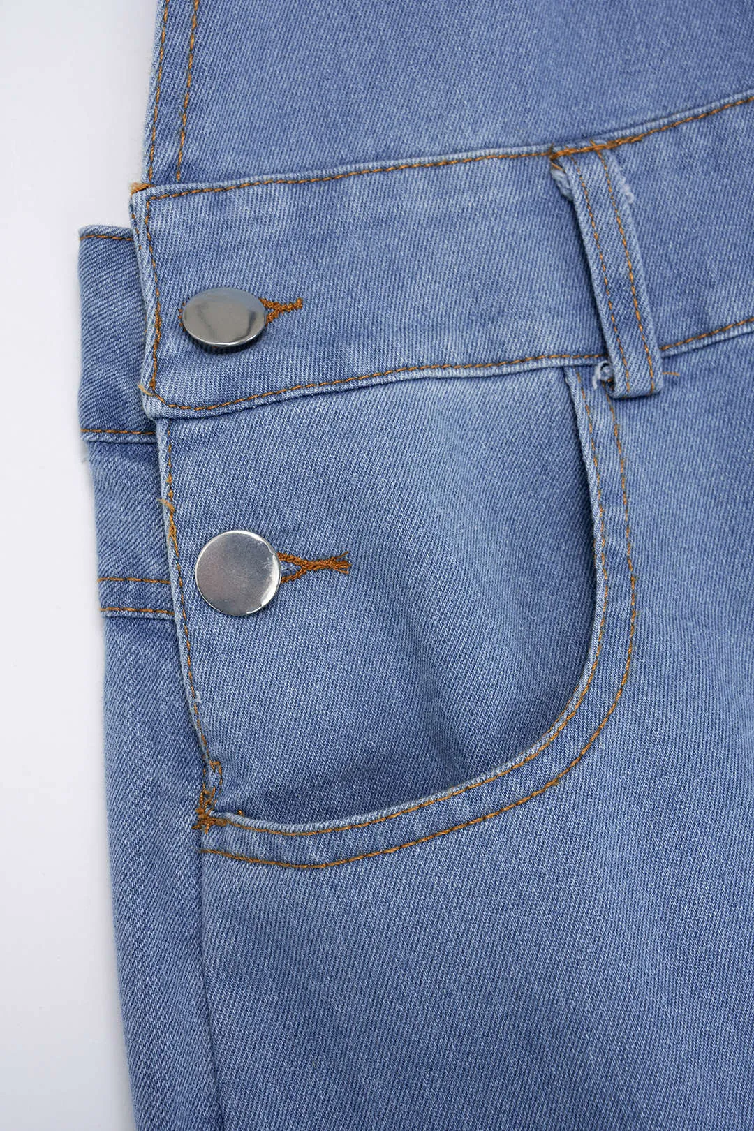 Denim Square Neck Pocket Sleeveless Jumpsuit sold by Micas product image thumbnail 4