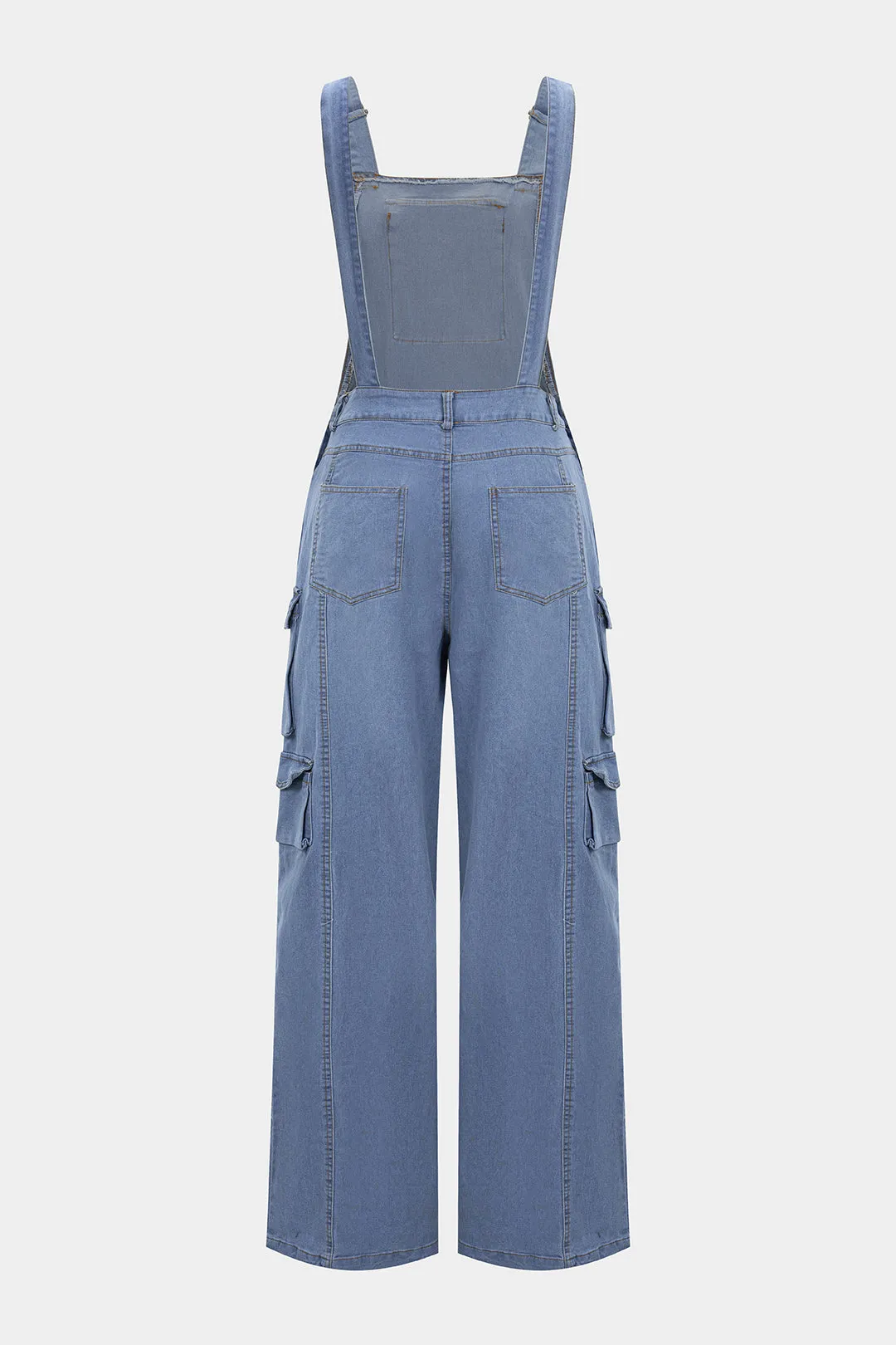 Denim Square Neck Pocket Sleeveless Jumpsuit sold by Micas product image thumbnail 2