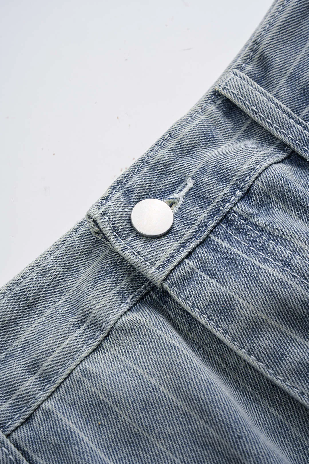 Denim Striped Pocket Wide Leg Jeans sold by Micas product image thumbnail 3