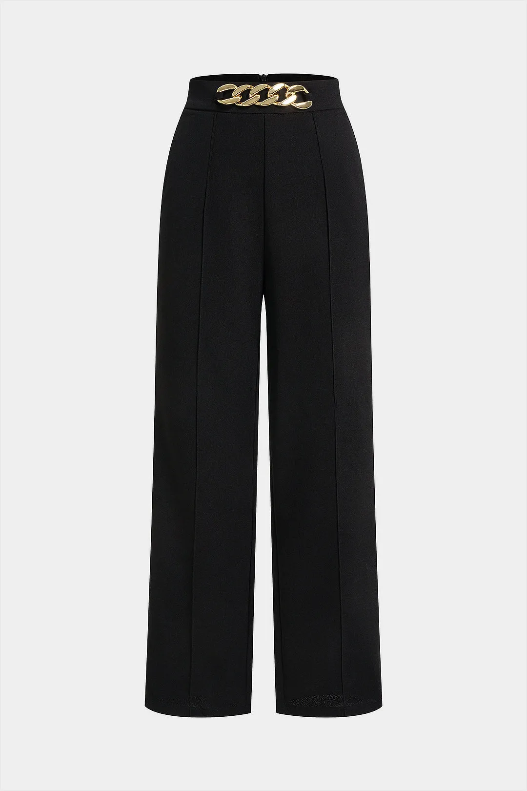 Solid High Waist Straight Leg Pants sold by Micas