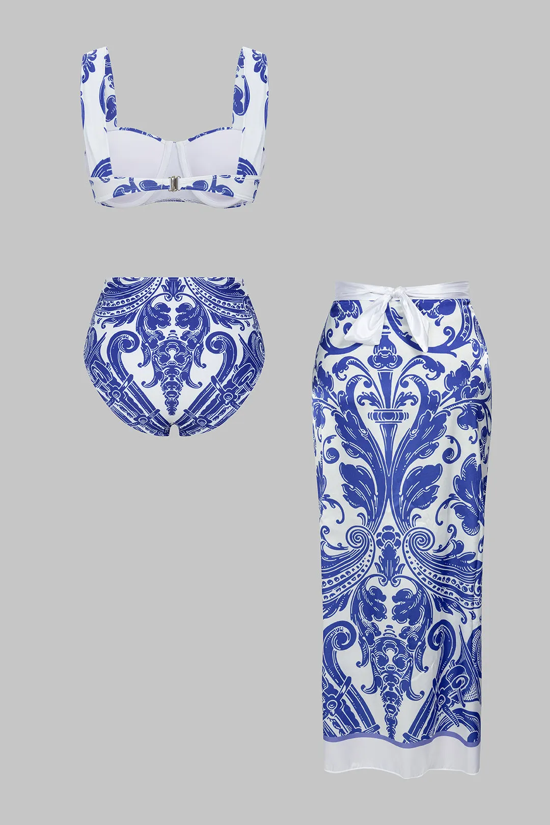 Retro Print Tie-Up Bikini Set sold by Micas product image thumbnail 2