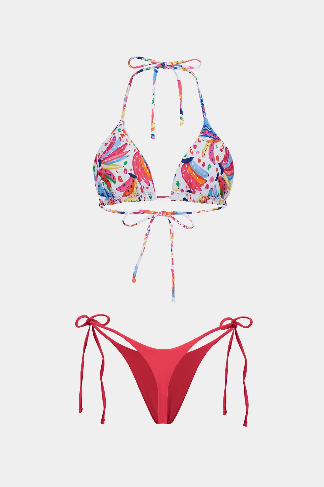 Floral Print Tie-Up Bikini Set sold by Micas product image thumbnail 2