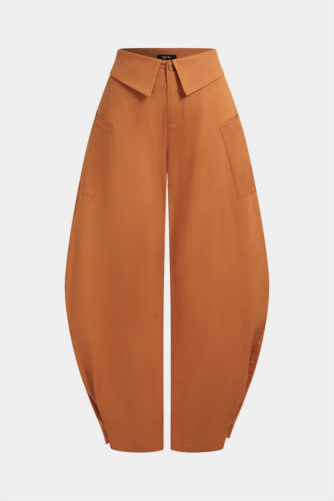 Solid Pocket Button Wide Leg Pants sold by Micas