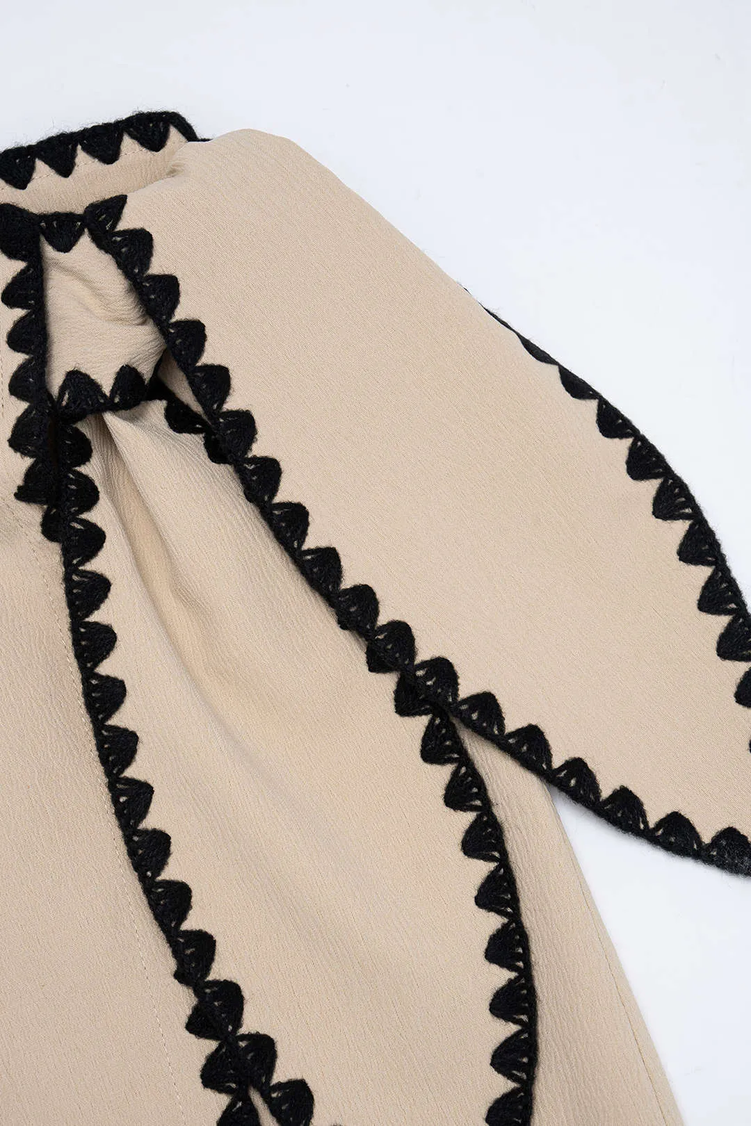 Contrast Binding Asymmetrical Knotted Skirt sold by Micas product image thumbnail 3