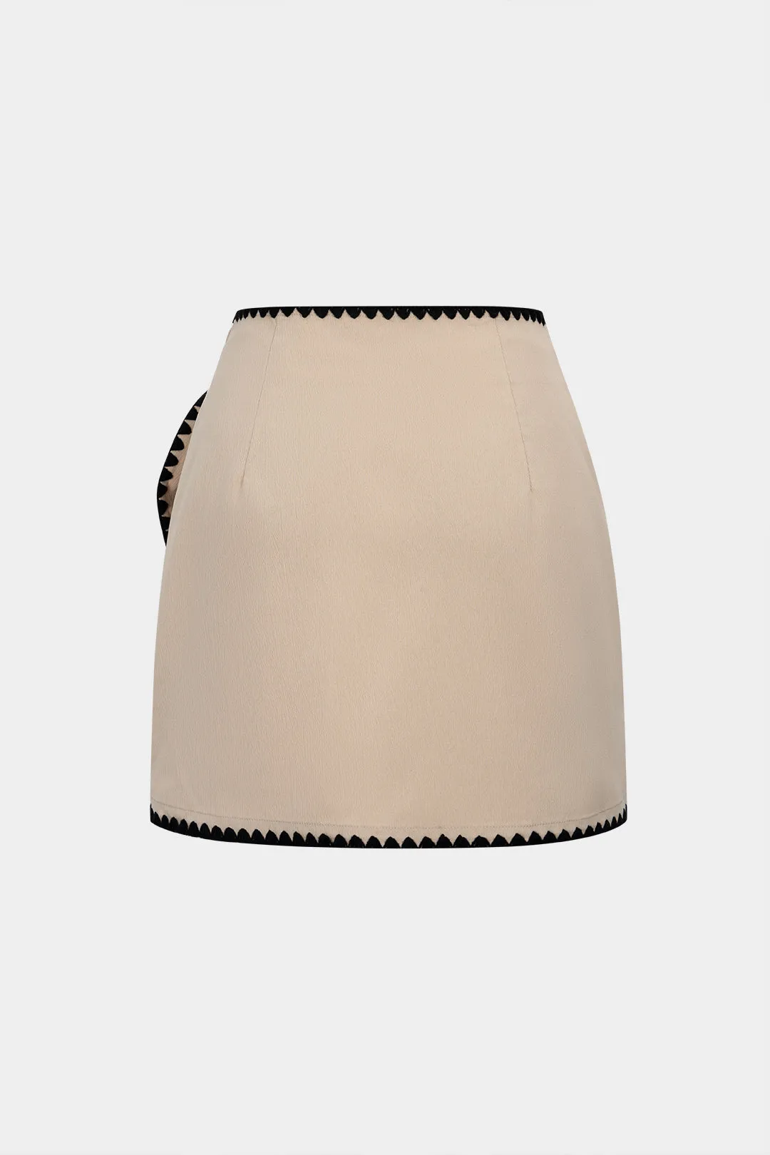 Contrast Binding Asymmetrical Knotted Skirt sold by Micas product image thumbnail 2