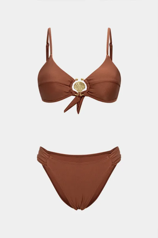 Metallic Knotted Bikini Set sold by Micas