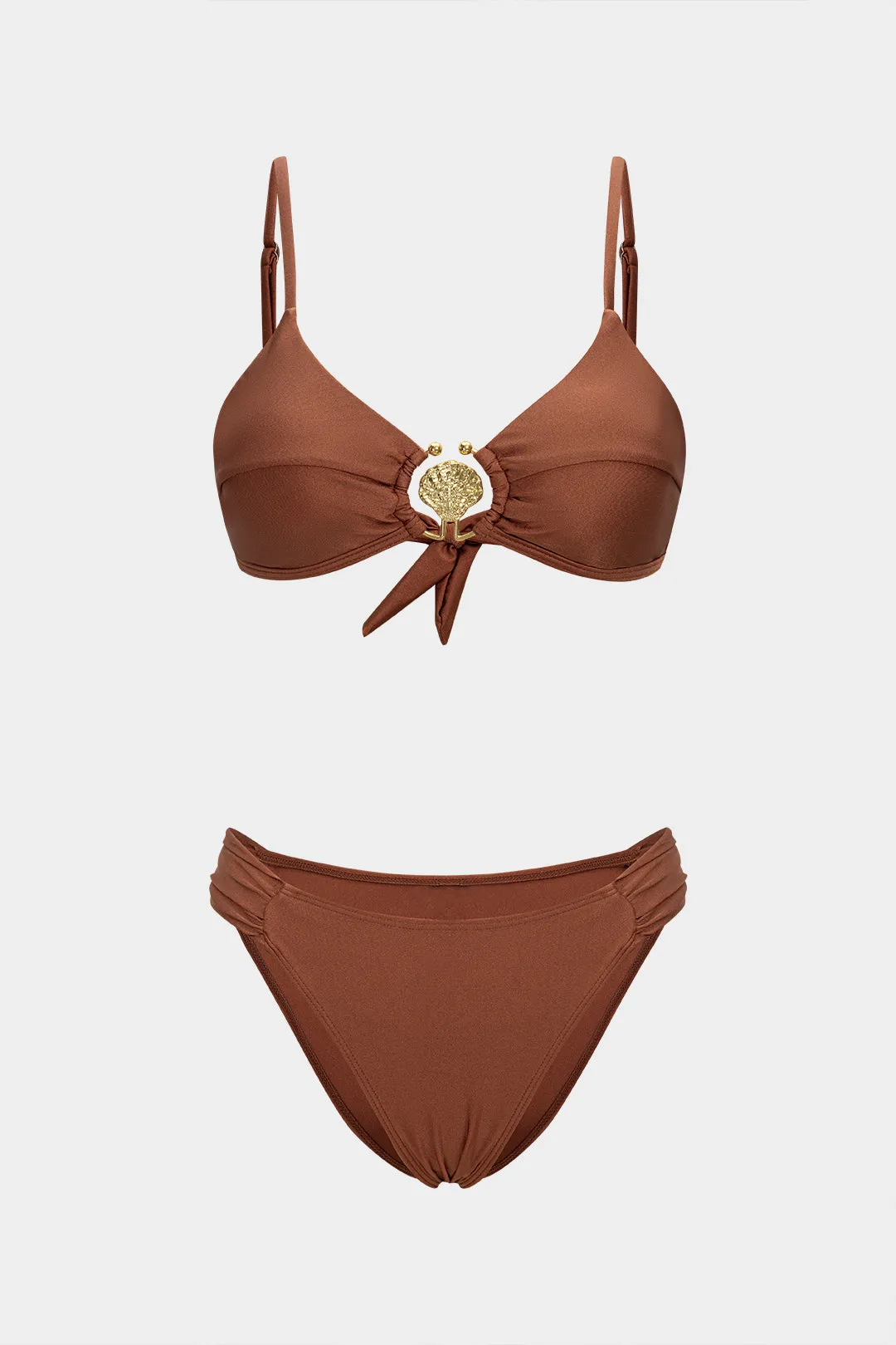 Metallic Knotted Bikini Set sold by Micas