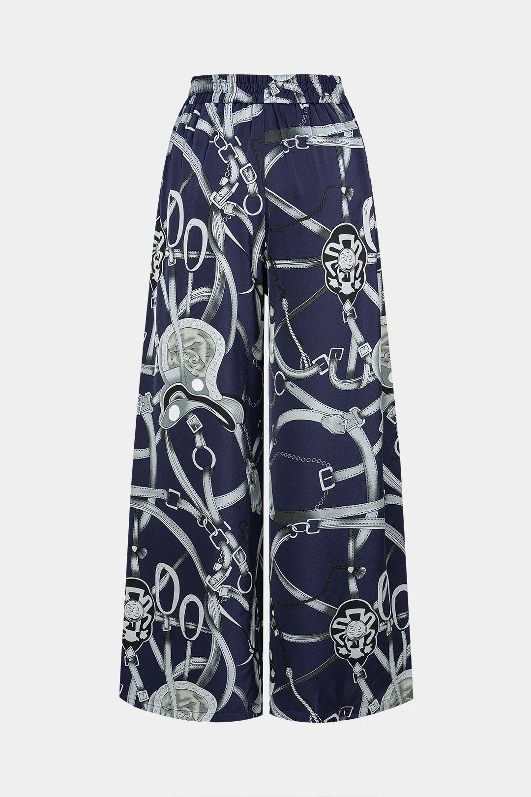 Abstract Print Satin High Waist Pants sold by Micas product image thumbnail 2