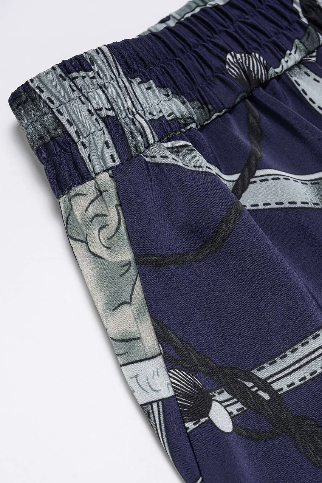 Abstract Print Satin High Waist Pants sold by Micas product image thumbnail 3