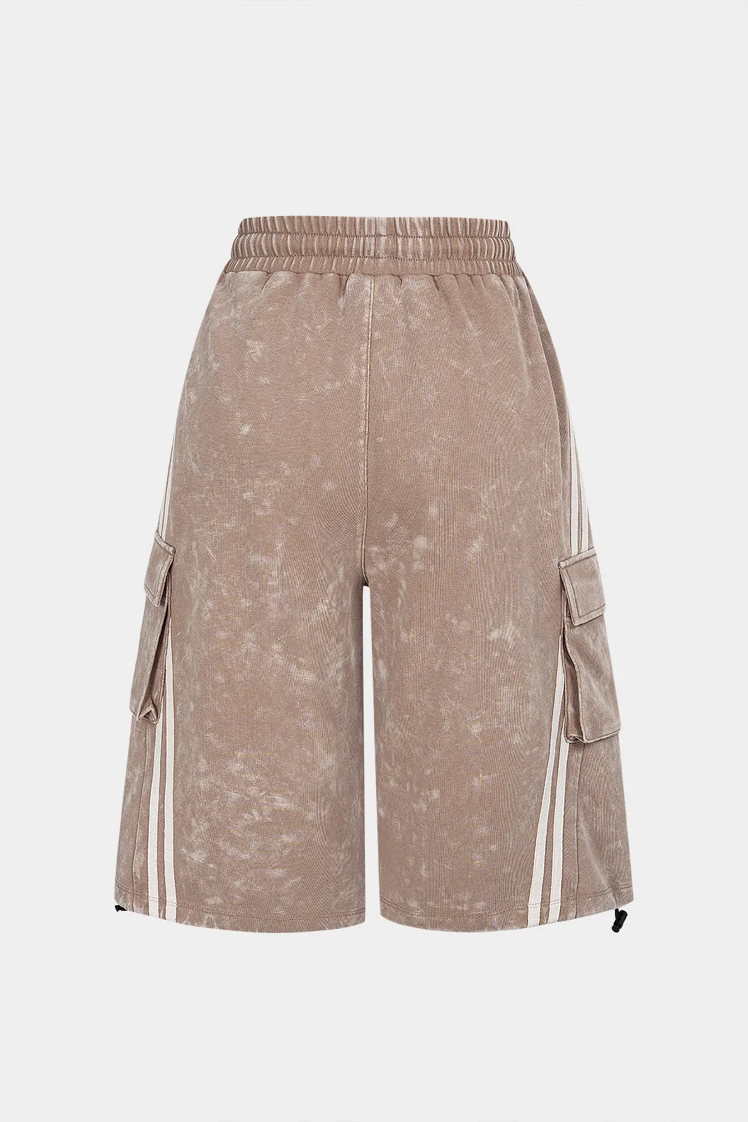 Striped Pocket Drawstring High Waist Shorts sold by Micas product image thumbnail 2